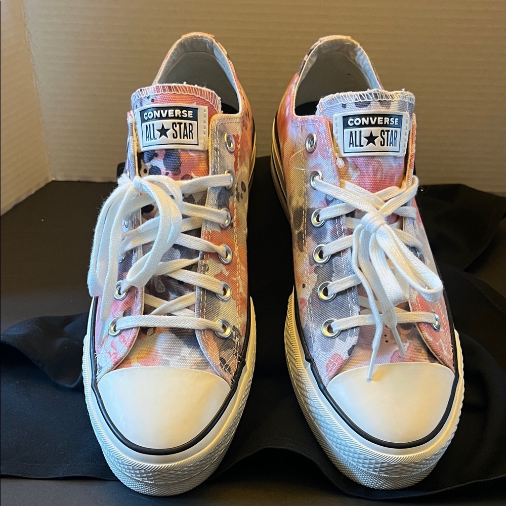 Sz 9 Converse Chuck Taylor All Star Lift Platform Low 'Washed Florals' sneakers
